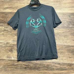 Under Armour Boys Gray Short Sleeve Tee Basketball